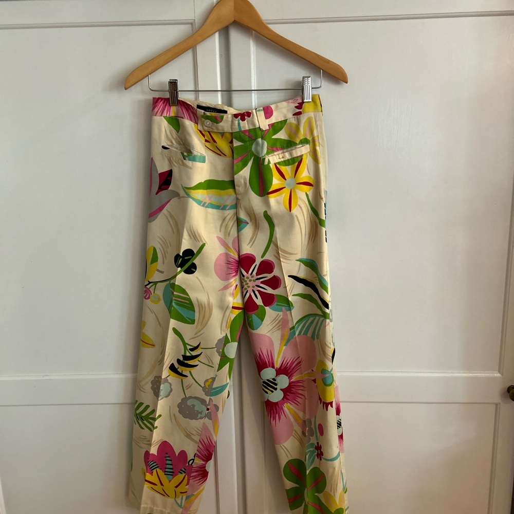Gucci Multicolor Floral Pants